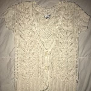 Crochet short-sleeve sweater
